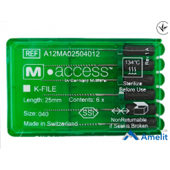 Інструмент ручний K-File M-Access №40, 25 мм (Dentsply Sirona), 6 шт./пак.